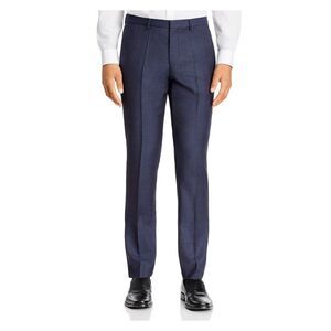 HUGO Mens Blue Check Pants 34R